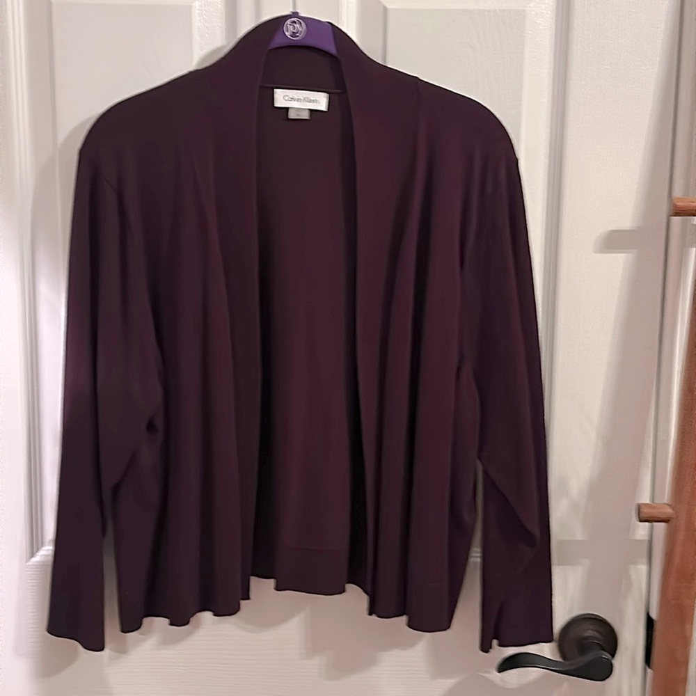 Calvin Klein Women’s Lightweight, Cropped, Open Front Cardigan, Size 3X